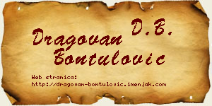 Dragovan Bontulović vizit kartica